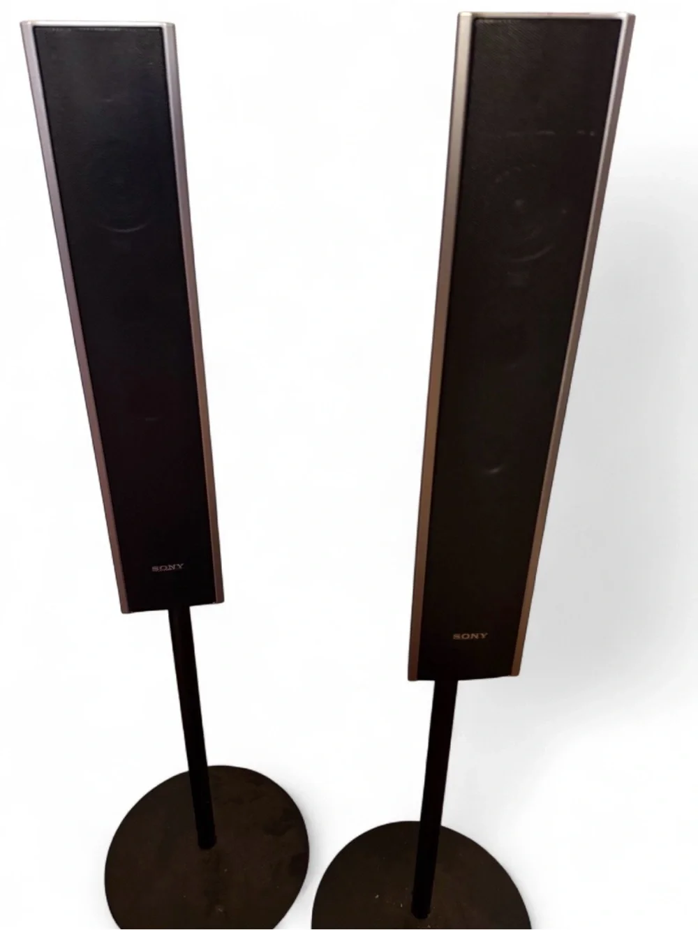Sony Black Slim Tower Floor Speakers Pair